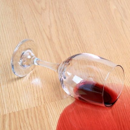 Red wine spill cleaning on laminate flooring